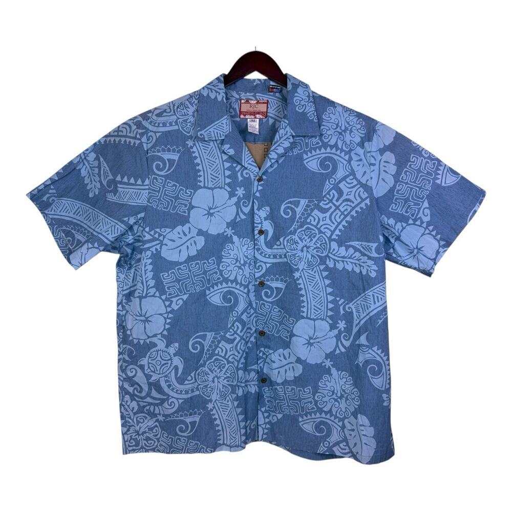RJC Mens 2XL Abstract Tropical Print Short Sleeve Button Down Hawaiian Shirt